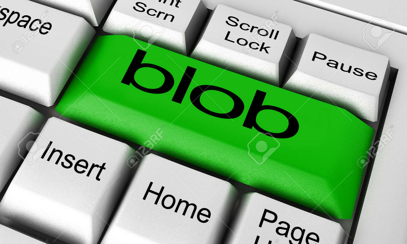 blob word on keyboard button stock photo picture and royalty free