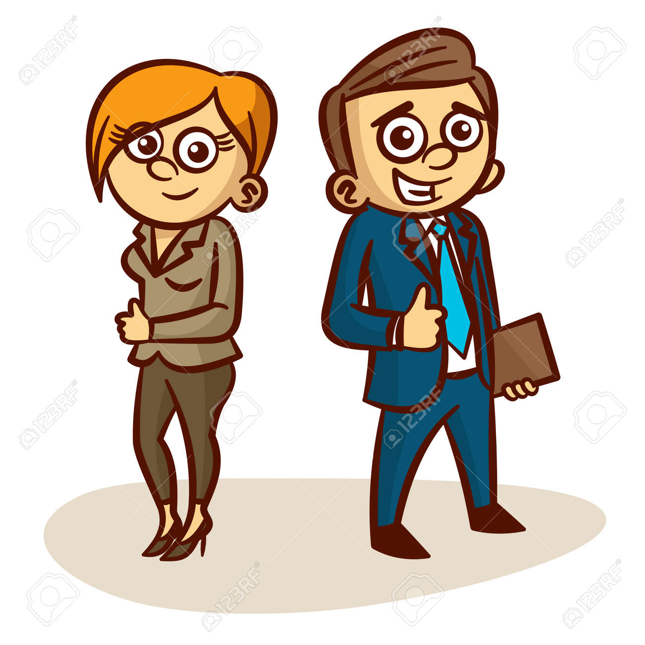 business partners happy man and a woman clipart royalty free business clipart