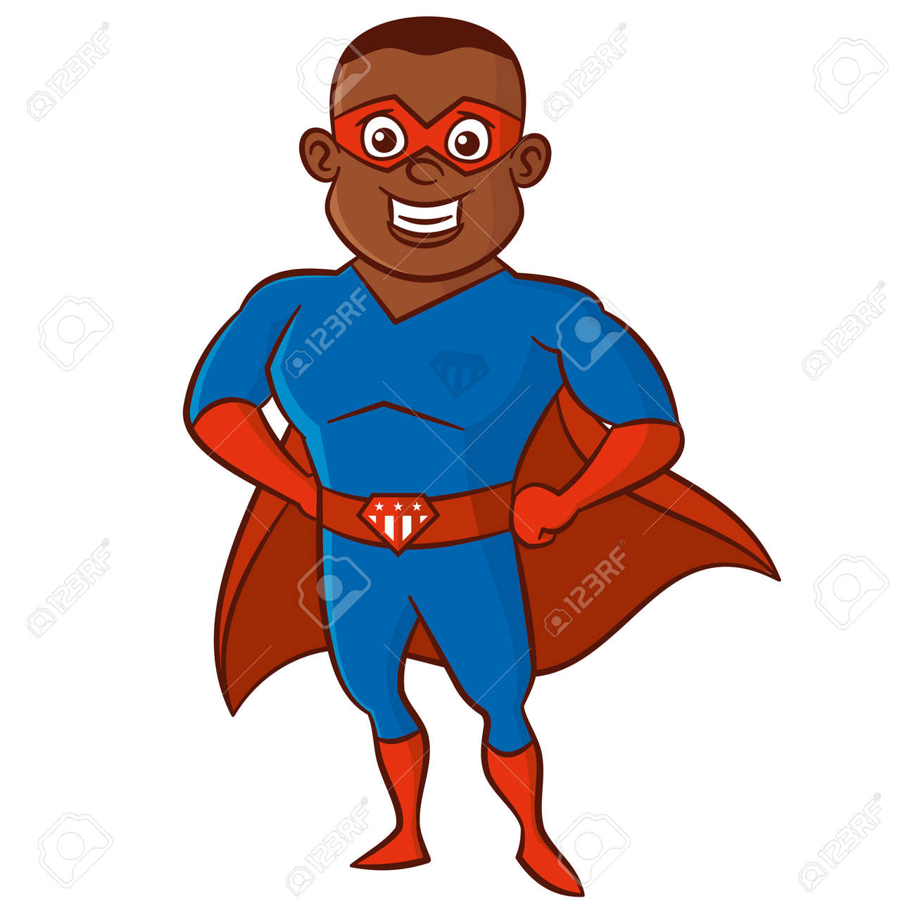 スーパー アフリカ系アメリカ人男の図 のイラスト素材 ベクタ Image