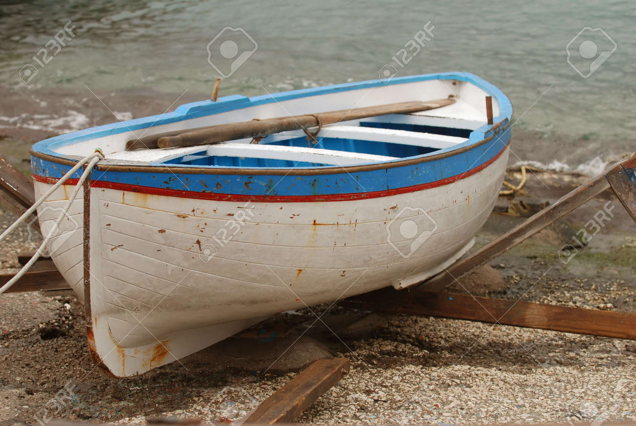 old wooden boat stock