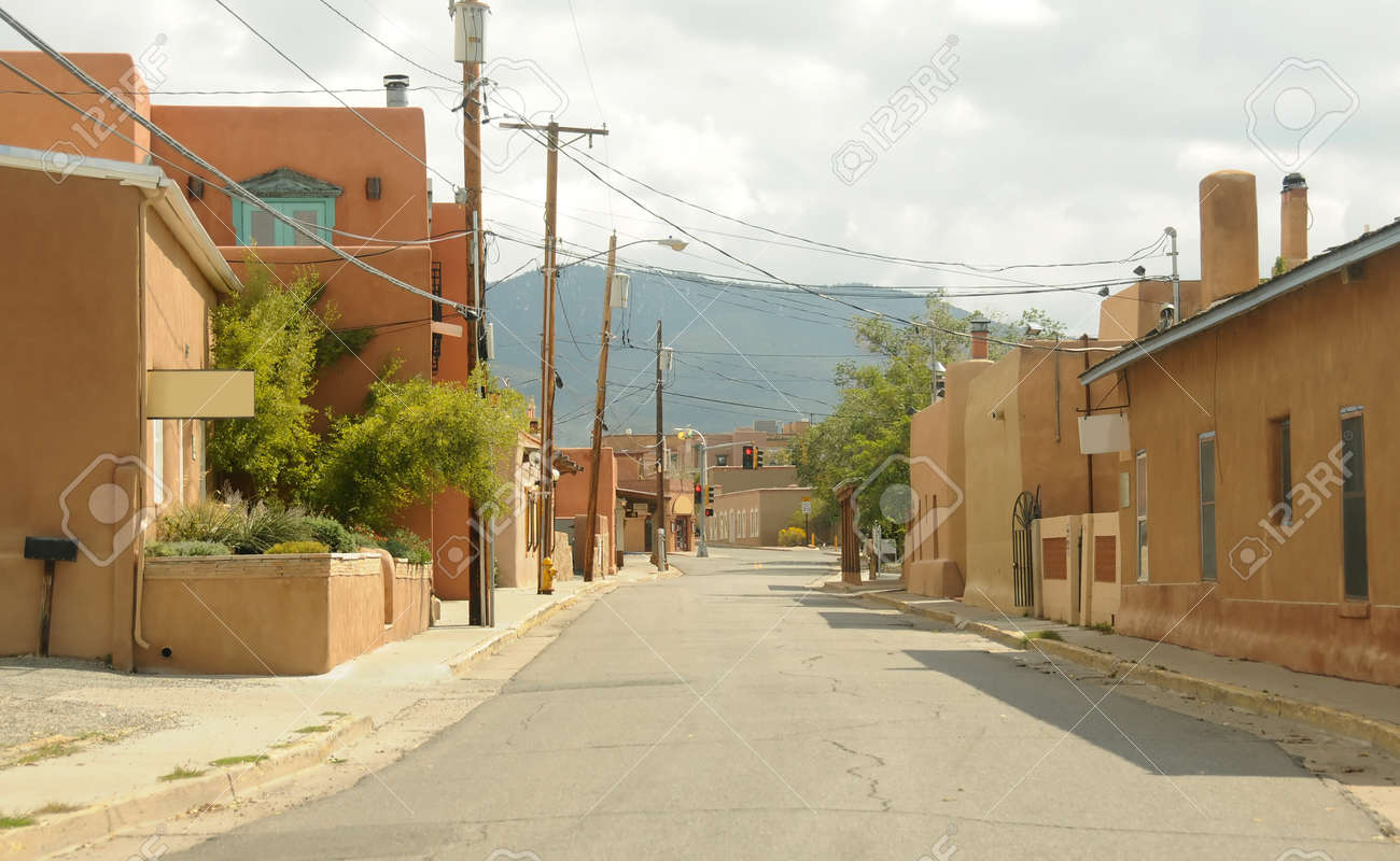 Old Town Santa Fe >> Street Scenery From Old Town In Santa Fe New Mexico Old Town Santa Fe >> Street Scenery From Old Town In Santa Fe New Mexico