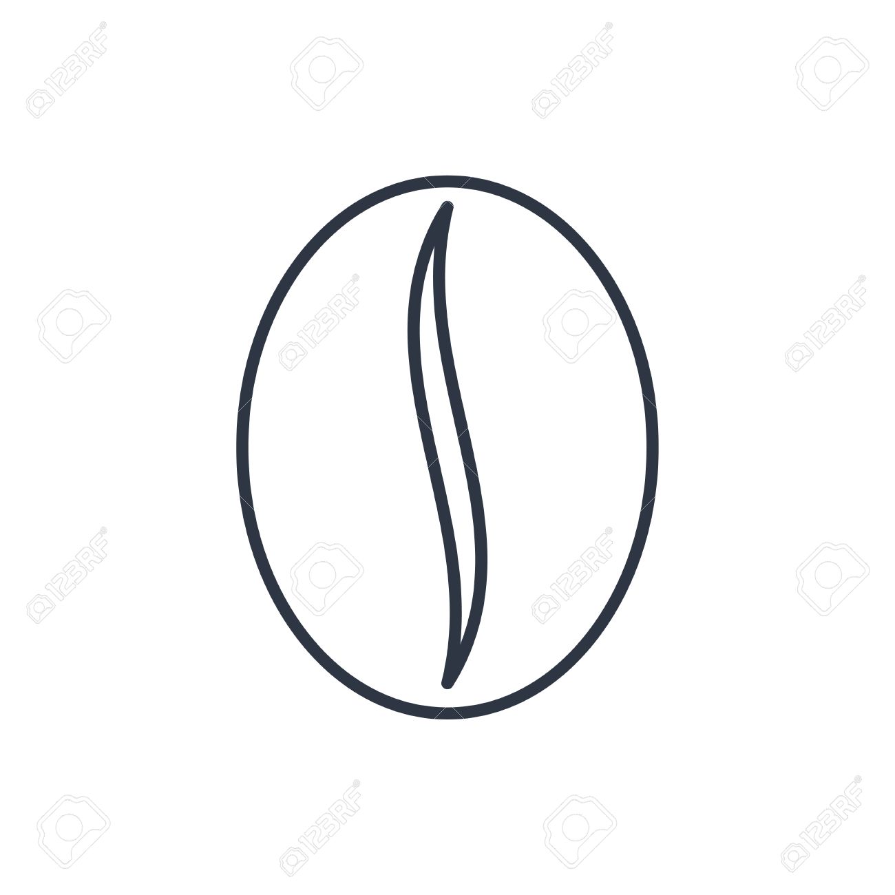 Outline Icon Of Coffee Bean Stock Vector Outline Icon Of Coffee Bean Stock Vector