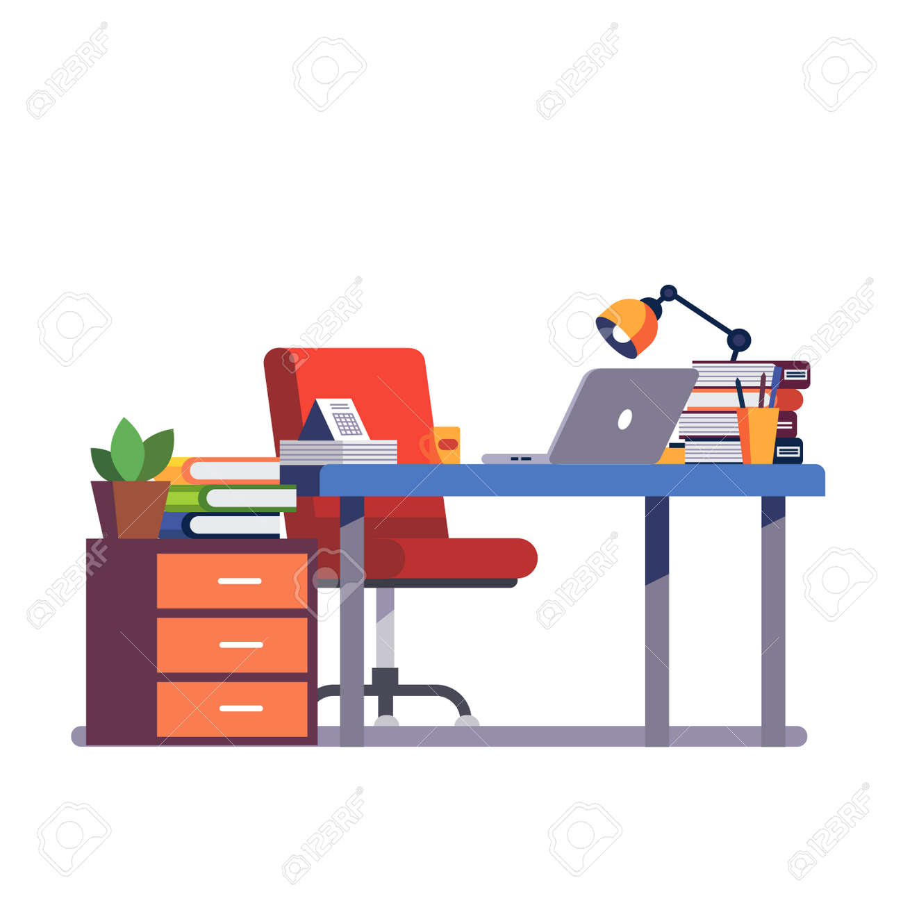 Haus Oder Buro Schreibtisch Mit Sockel Schublade Rollen Stuhl