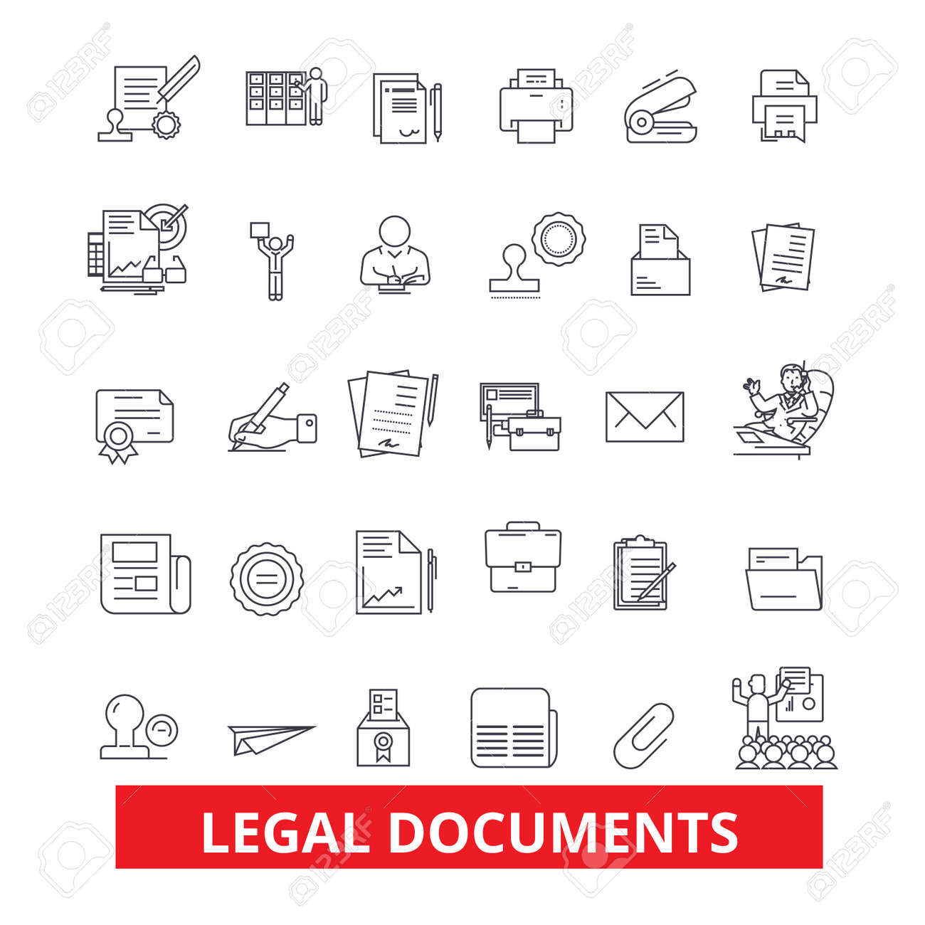 legal documents archive deed record papers legal files
