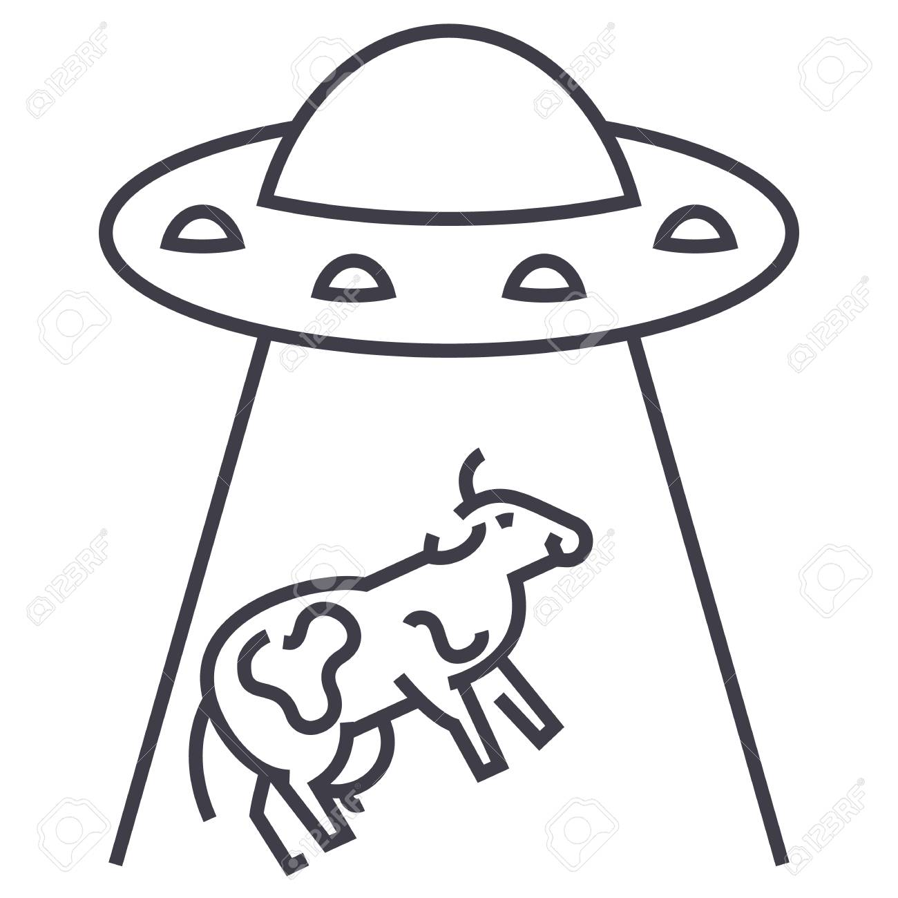 Ufo ライン アイコン のイラスト素材 ベクタ Image Ufo ライン アイコン のイラスト素材 ベクタ Image