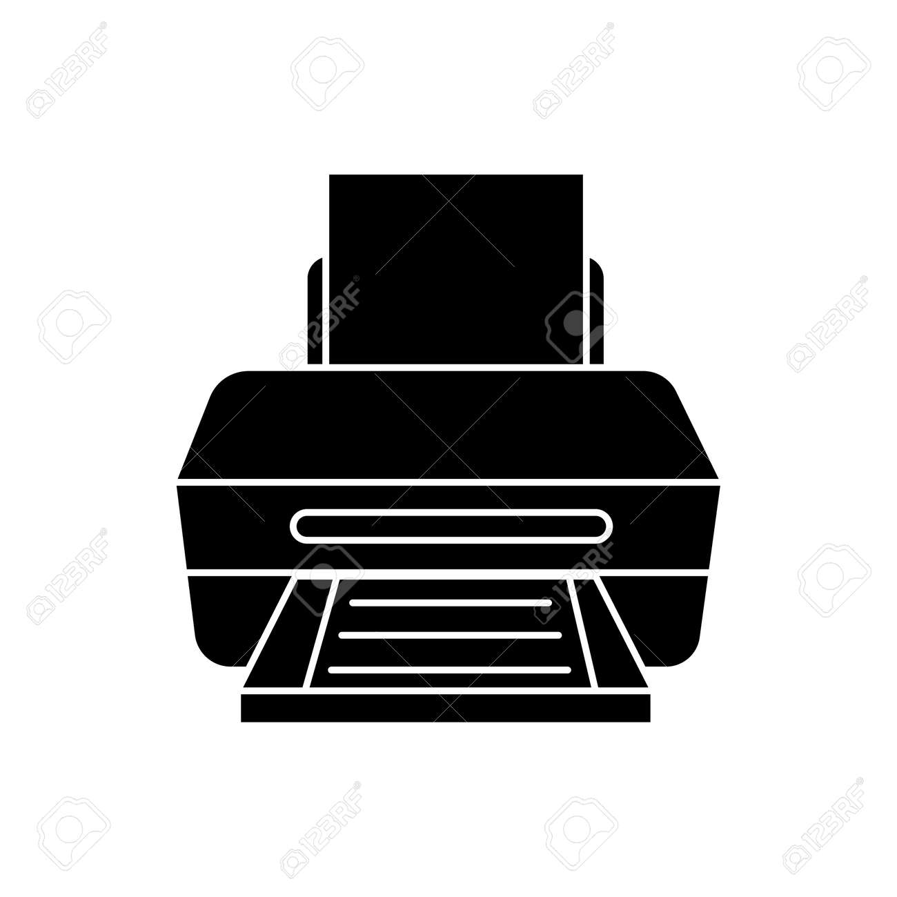 プリンター用紙アイコン イラスト ベクトルに孤立した背景に署名します のイラスト素材 ベクタ Image