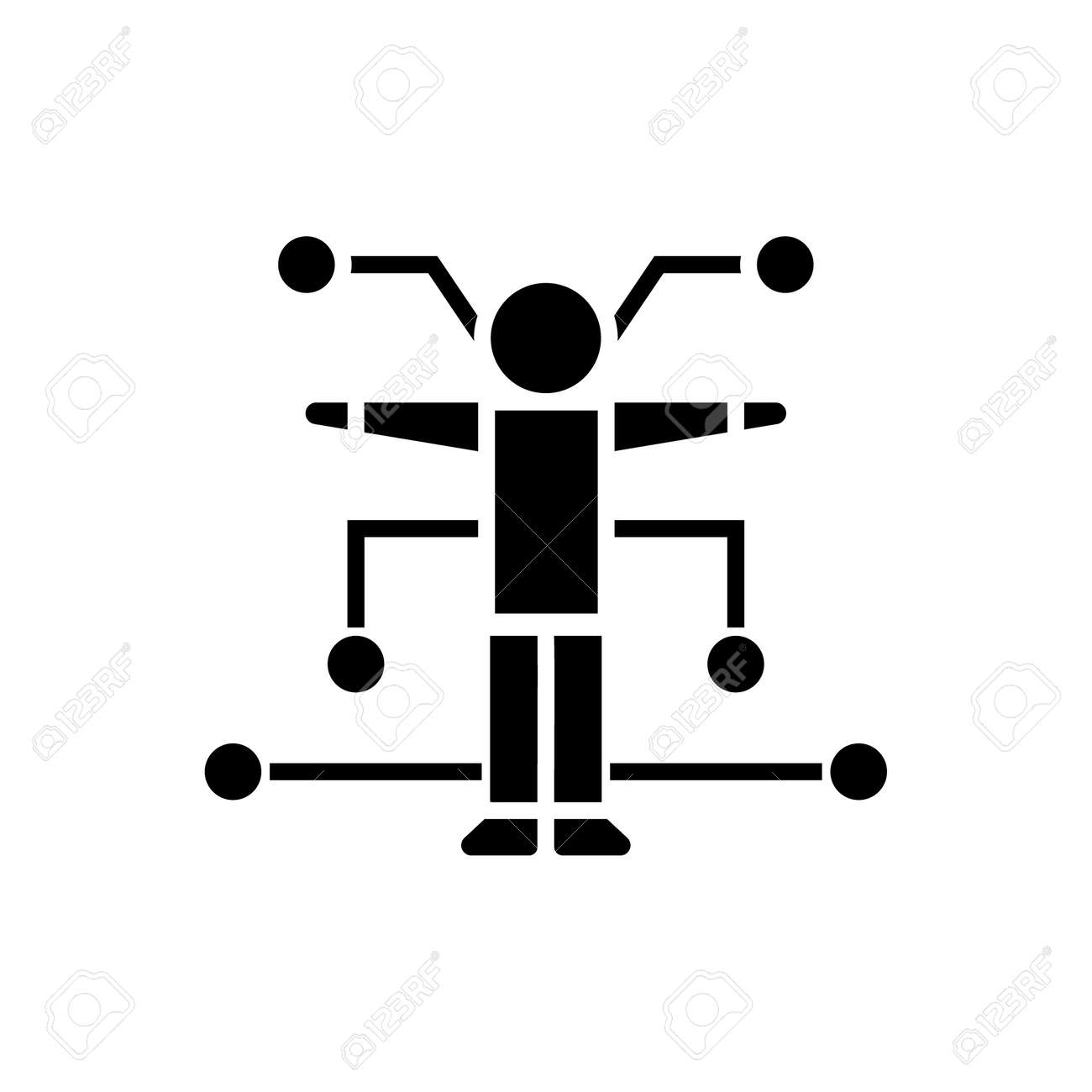 人間分析のアイコン イラスト ベクトル分離背景に記号 のイラスト素材 ベクタ Image