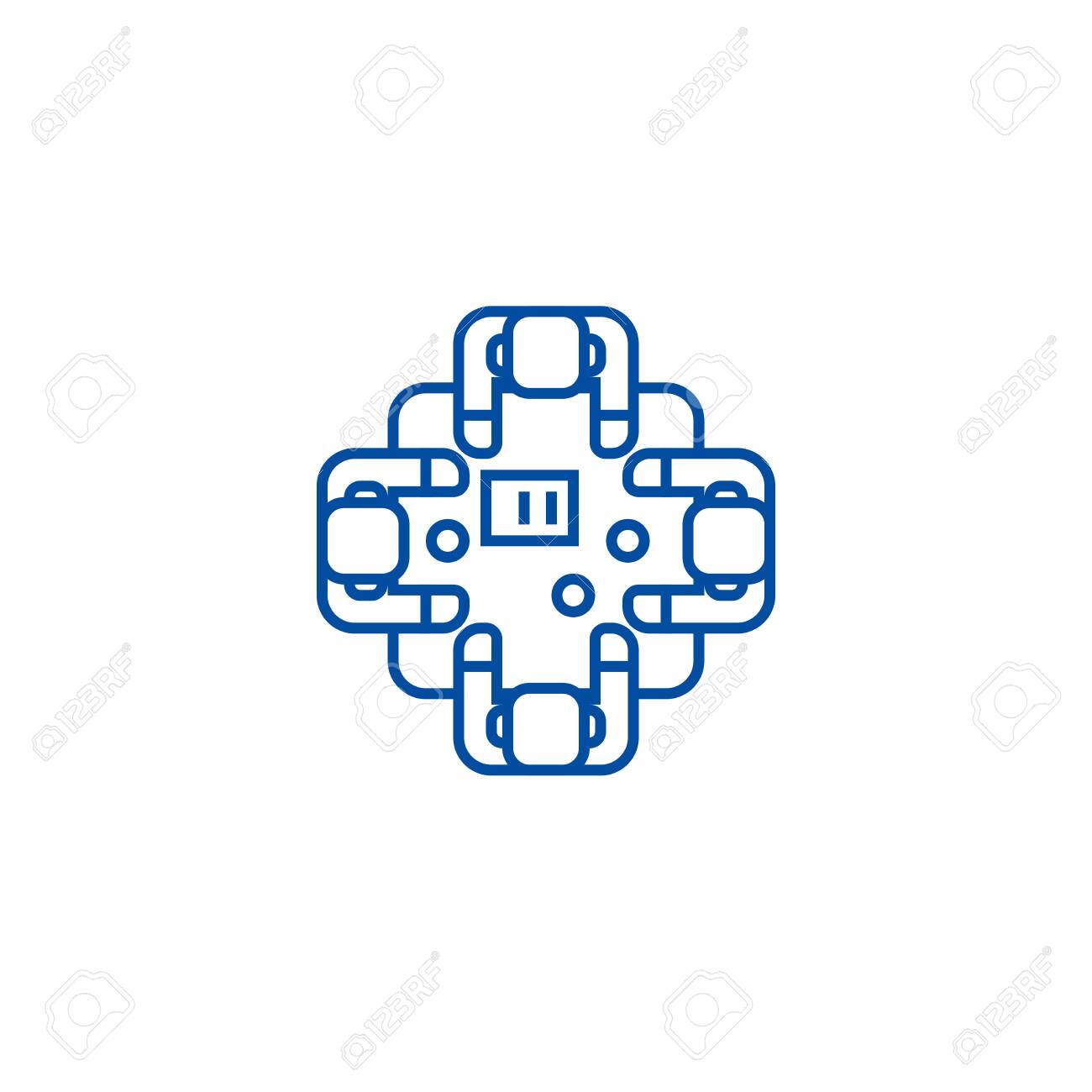 business meeting talks brainstorm line concept icon business business meeting outline