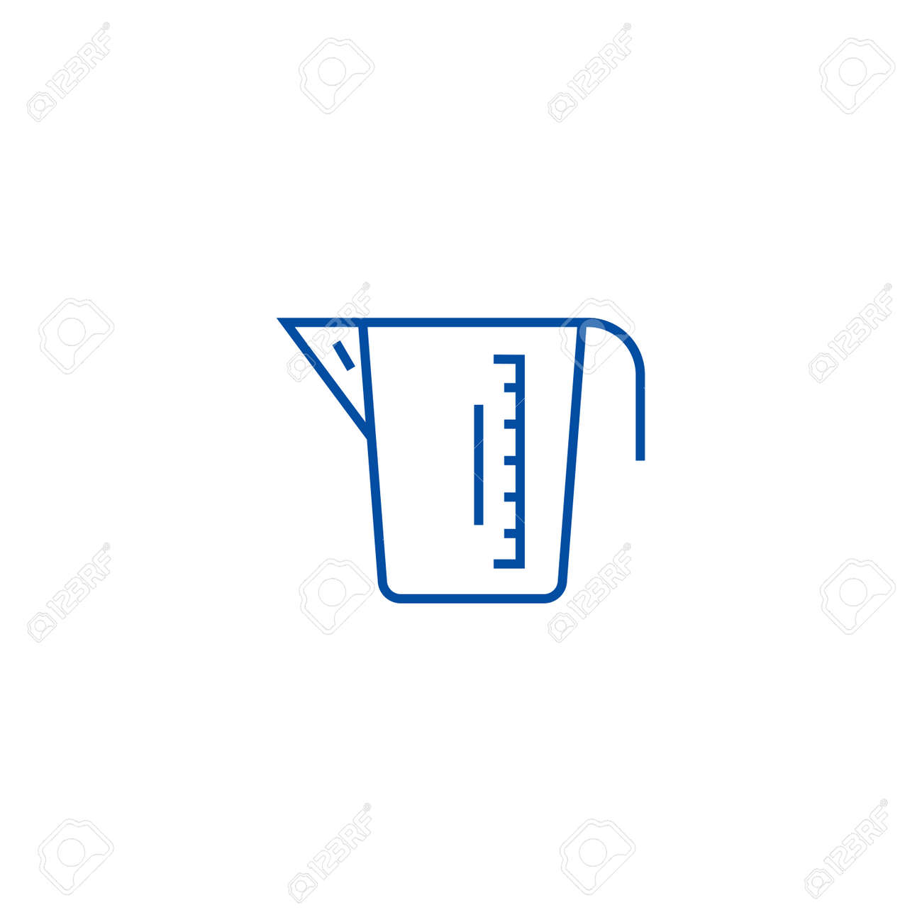 Measuring cup line concept icon. Measuring cup flat vector website sign, outline symbol, illustration. - 120056370 Measuring cup line concept icon. Measuring cup flat vector website sign, outline symbol, illustration. - 120056370