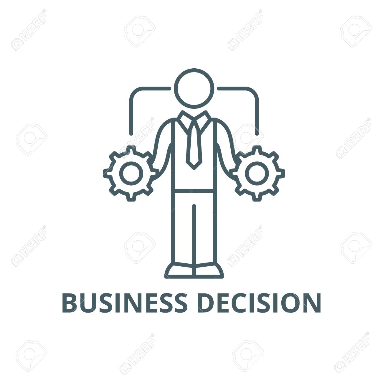 Business Decision Making Line Icon, Vector. Business Decision Making  Outline Sign, Concept Symbol, Illustration Royalty Free SVG, Cliparts,  Vectors, and Stock Illustration. Image 123749475., image size:1300x1300