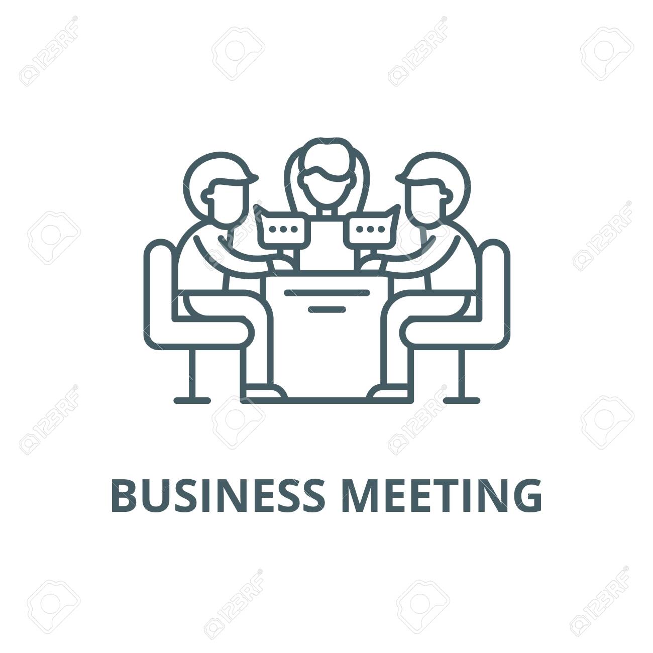 business meeting line icon vector business meeting outline business meeting outline