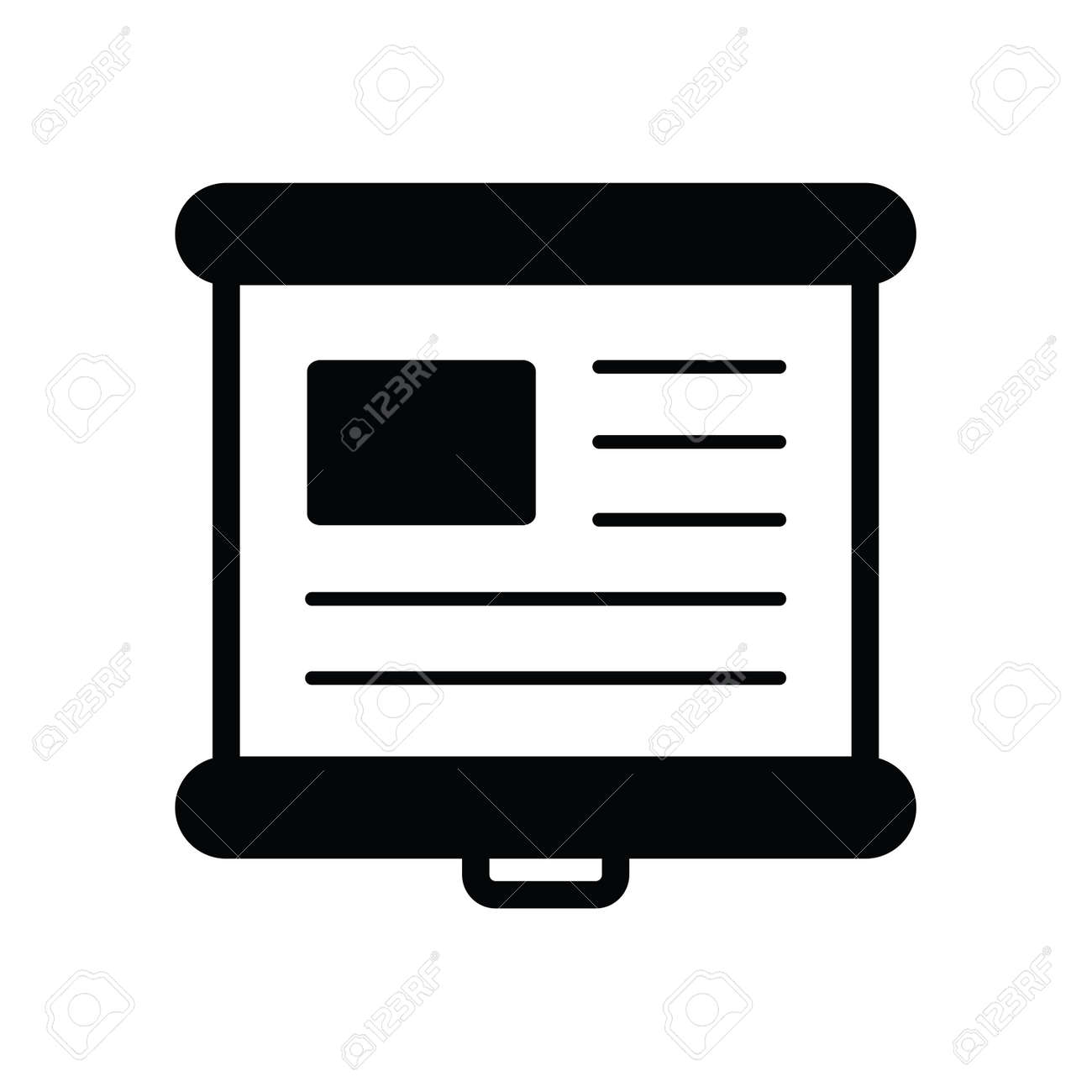 プロジェクター スクリーン分離アイコン黒のイラスト素材 ベクタ Image プロジェクター スクリーン分離アイコン黒のイラスト素材 ベクタ Image