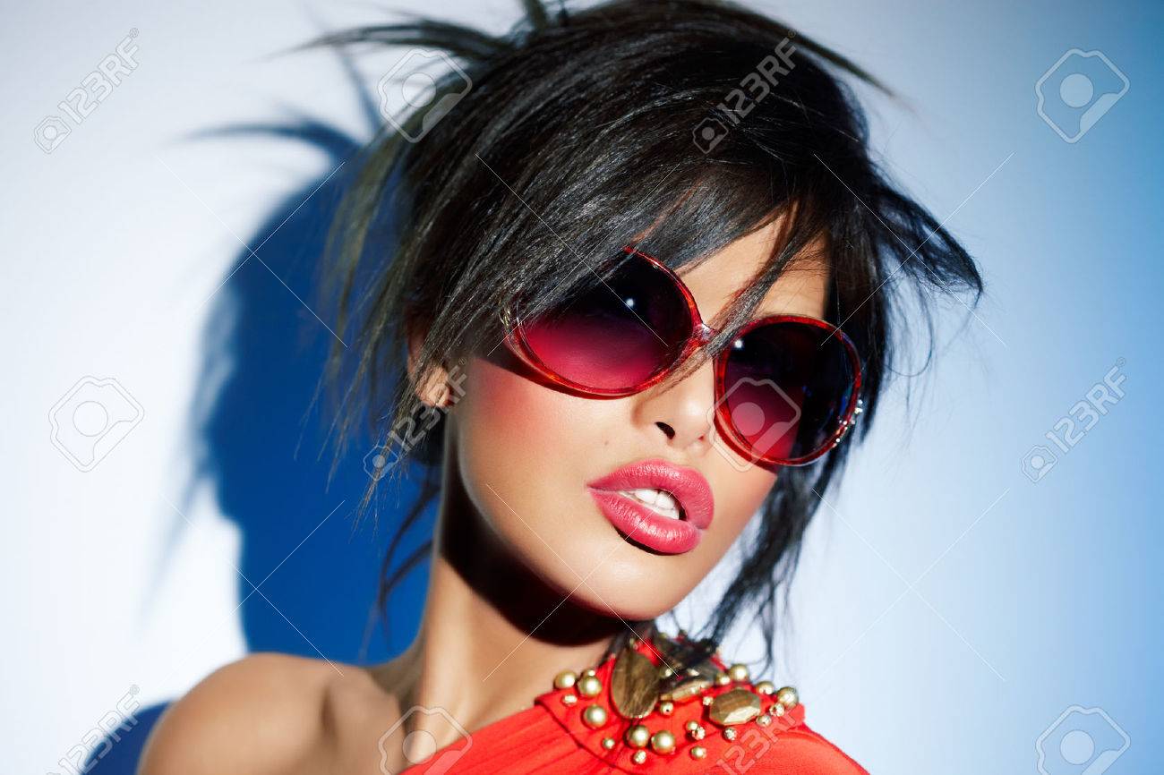 bright red sunglasses