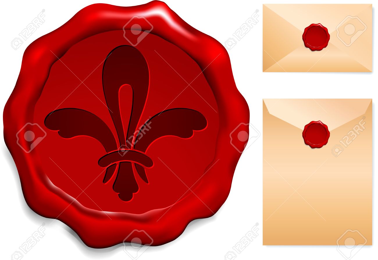 Lanrue Sceau Cire Sceau Sceau Sceau Avec Manche en Palissandre pour Carte Postale D/écoration Motif Lys