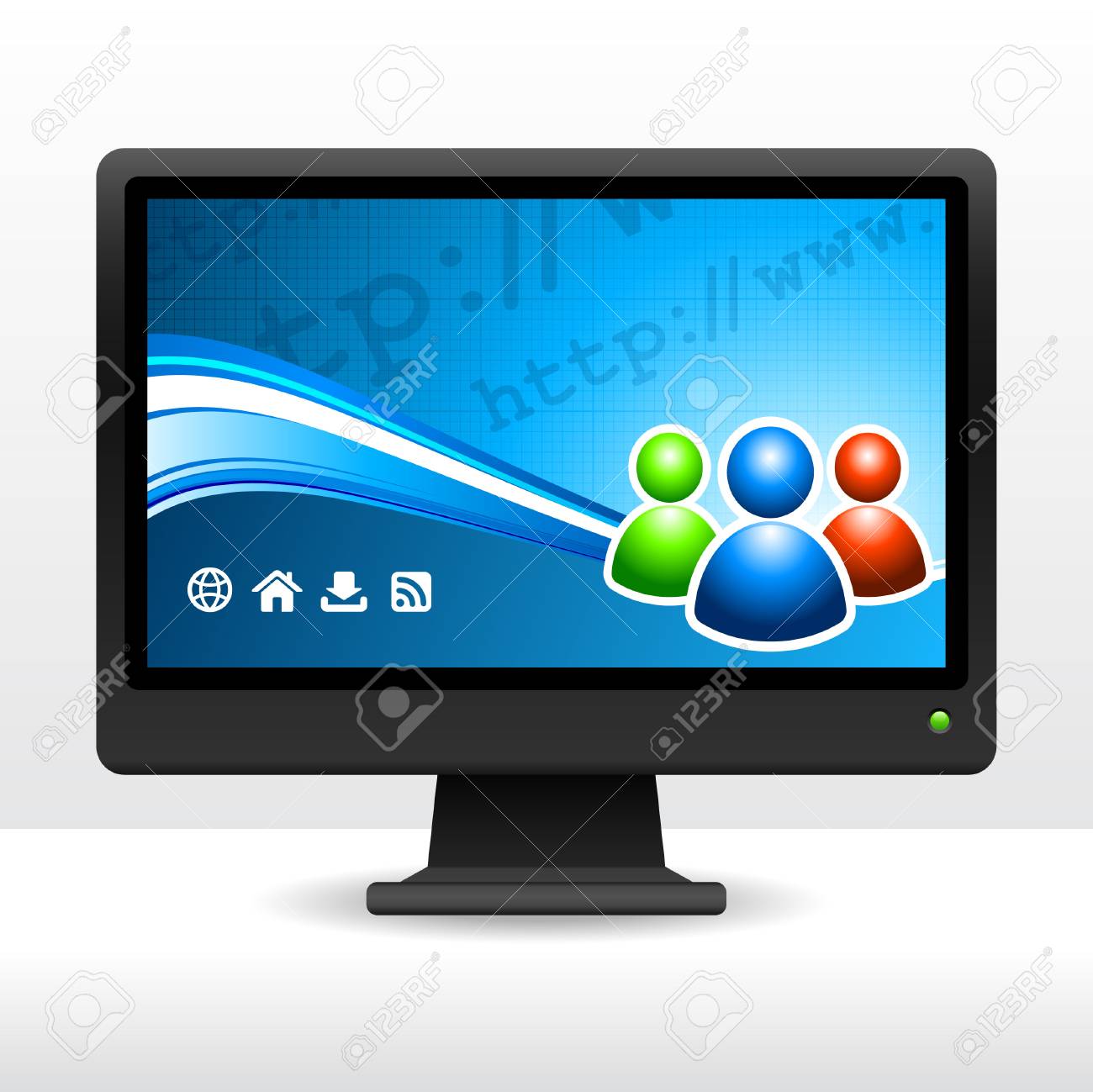コンピューターのデスクトップのモニター オリジナルのベクター イラスト 簡単なイメージ イラストのイラスト素材 ベクタ Image コンピューターのデスクトップのモニター オリジナルのベクター イラスト 簡単なイメージ イラストのイラスト素材 ベクタ Image