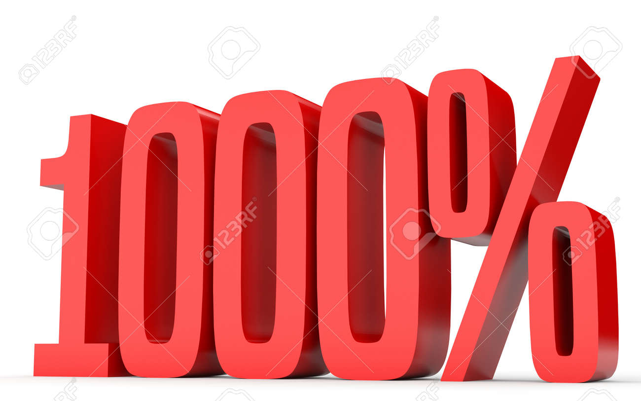 1000 パーセント 1000 白い背景に 3 D のイラスト の写真素材 画像素材 Image