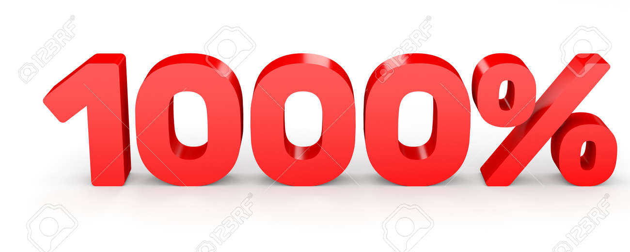1000 パーセント 1000 白い背景に 3 D のイラスト の写真素材 画像素材 Image