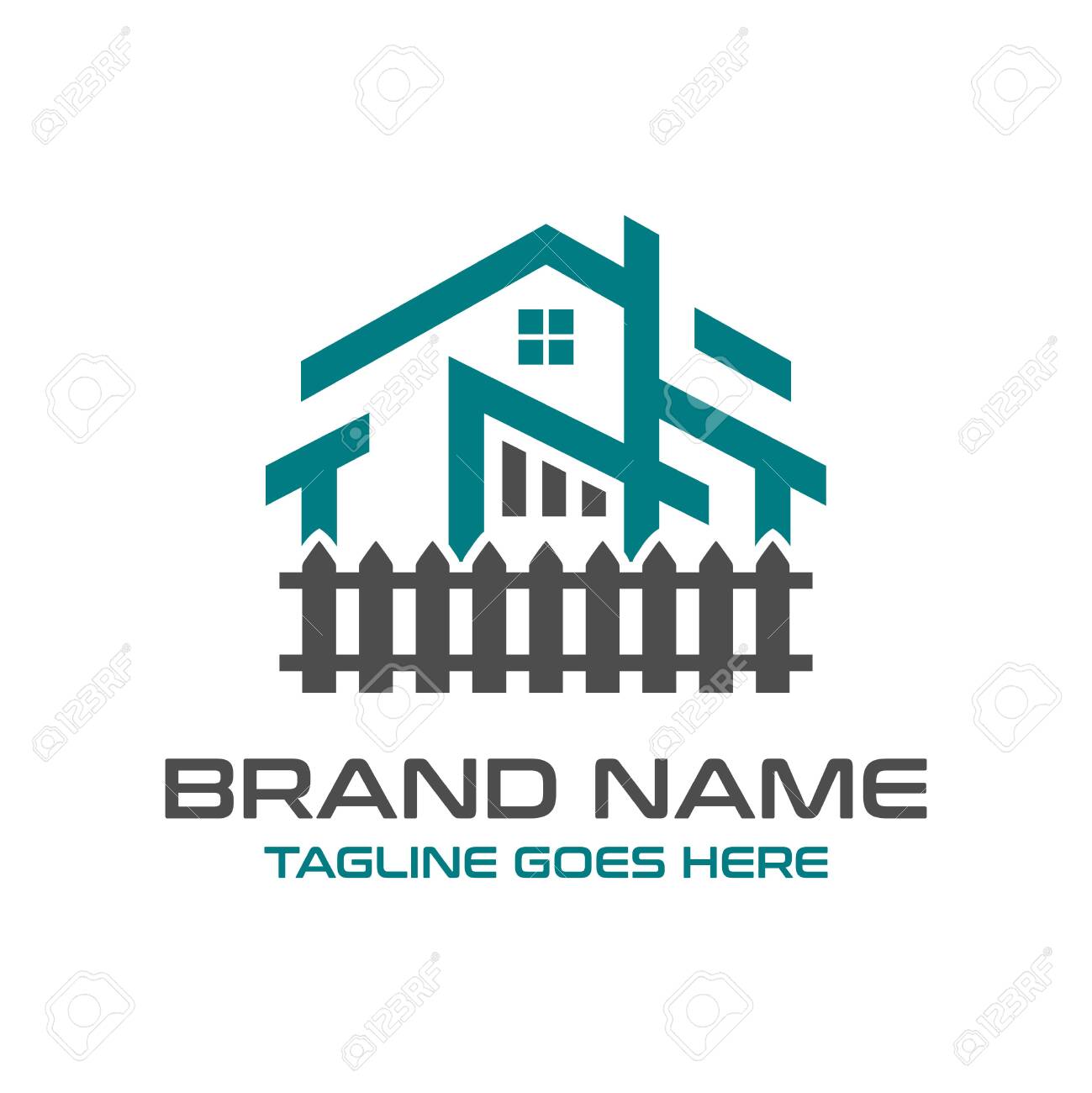 home logo design and hedgerows - 143745191 home logo design and hedgerows - 143745191