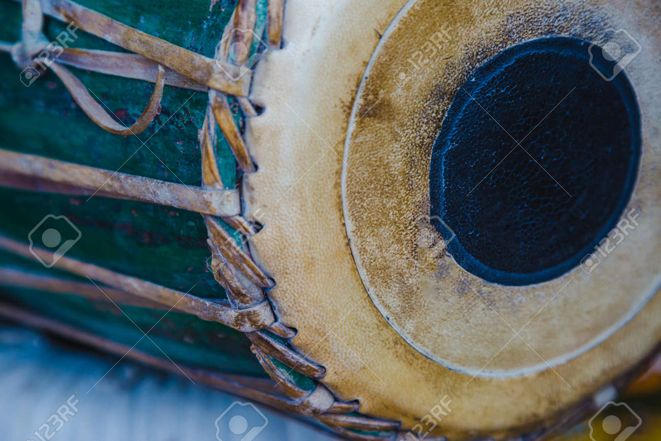 Close-up Of Shot Of Traditional Nepali Indian Musical Instruments  Madal,Drums, Background. Stock Photo, Picture And Royalty  Free Image. Image 106827136.