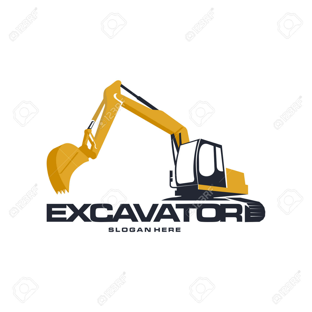 Excavator logo designs concept vector illustration - 140281253 Excavator logo designs concept vector illustration - 140281253