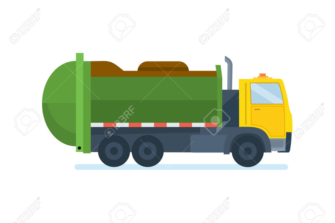 ごみ収集車 住宅や商業廃棄物収集業 のイラスト素材 ベクタ Image