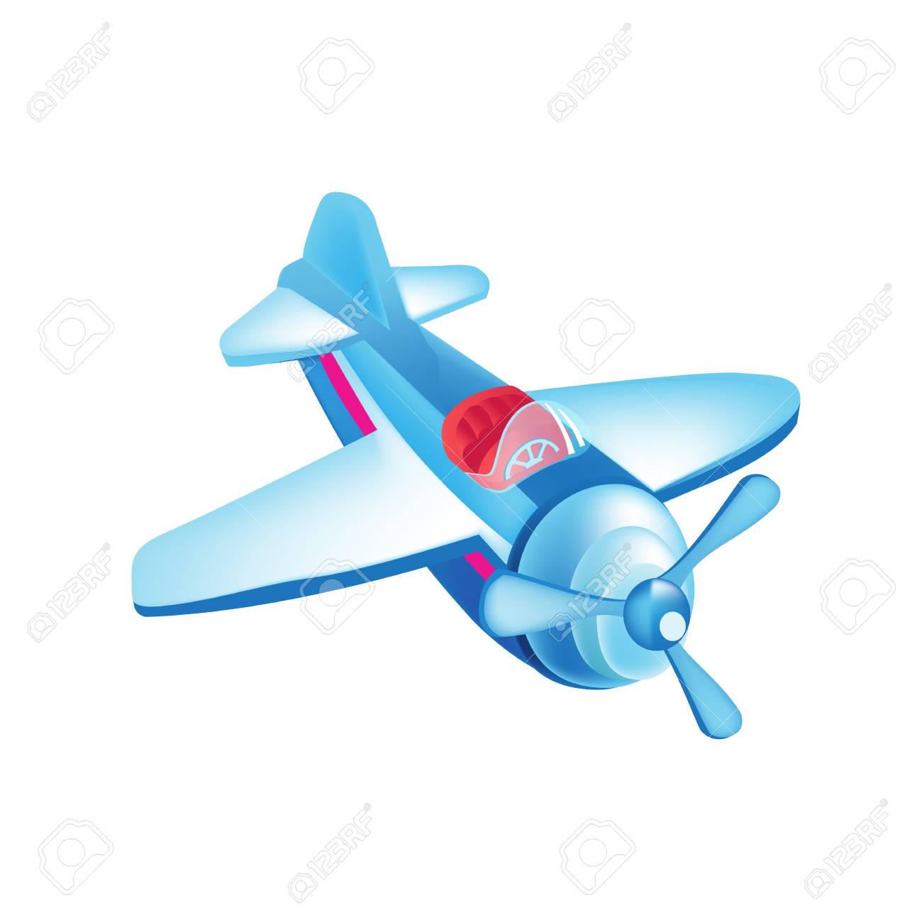 現代のカラフルな子供のおもちゃ おもちゃ屋 ホームキッズゲーム 教育やスポーツゲーム 空を飛ぶ美しい 飛行機 航空車両 分離されたベクターイラスト のイラスト素材 ベクタ Image