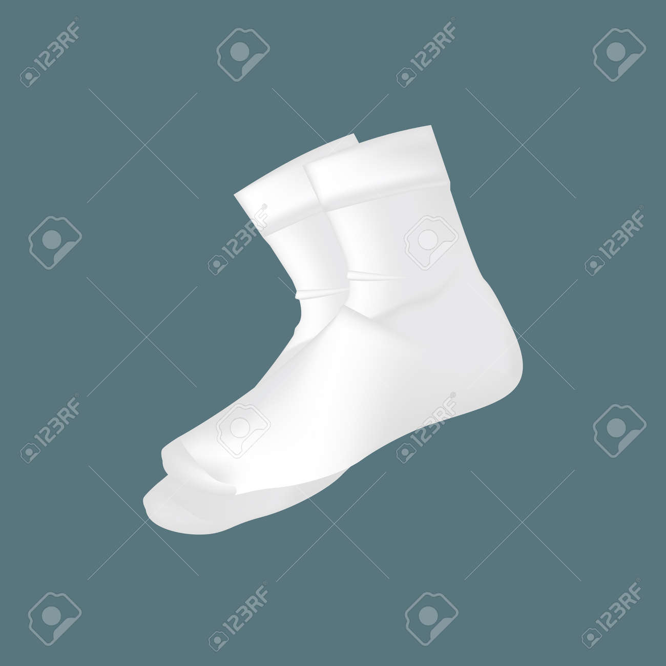 realistic mockup of men s clothes accessories white socks