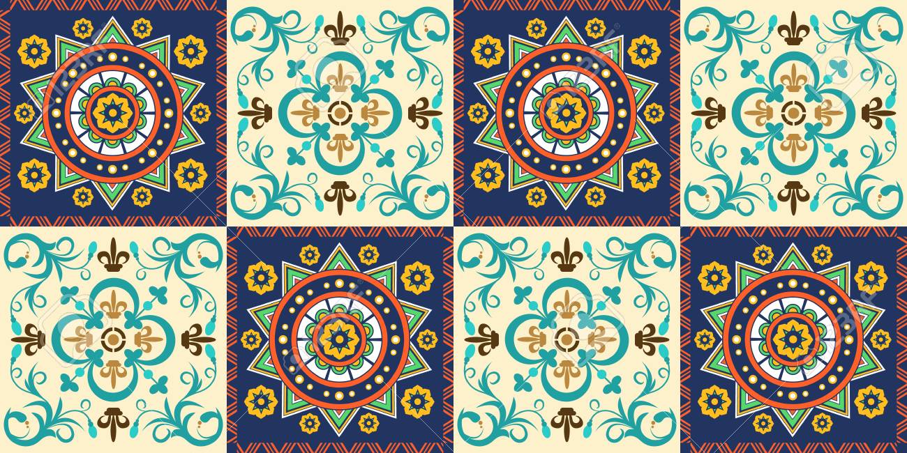 French Seamless Background Pattern With Ornaments Decoration