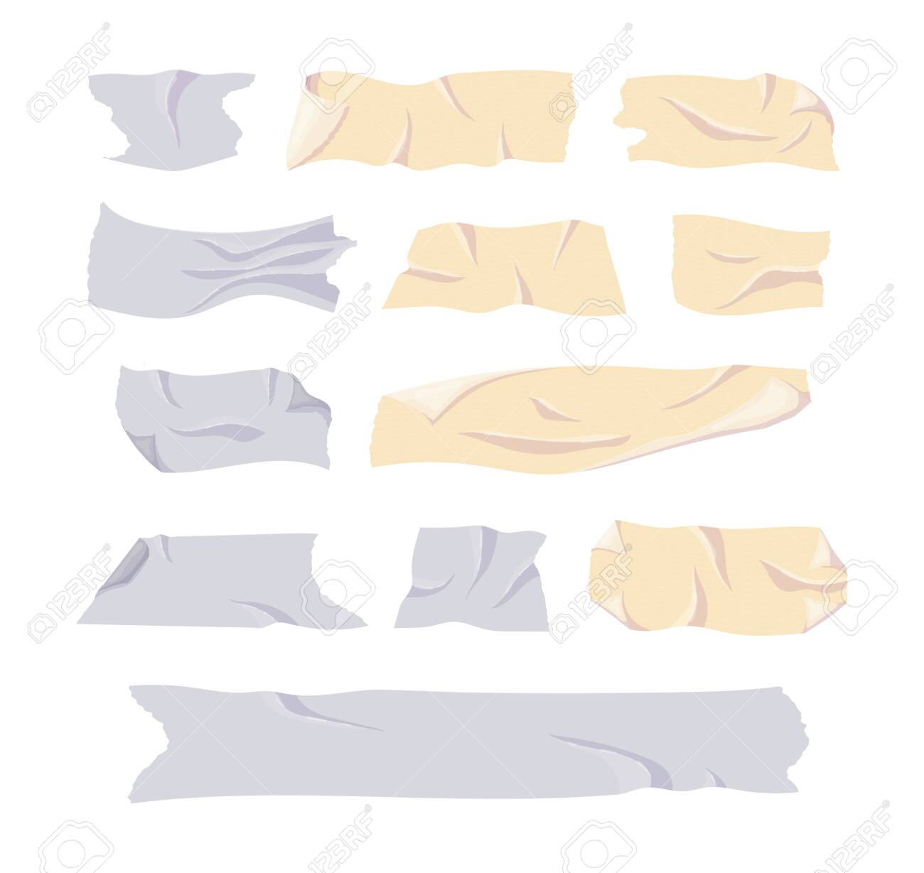 tape transparent, masking and adhesive tape pieces set - 149817918 tape transparent, masking and adhesive tape pieces set - 149817918