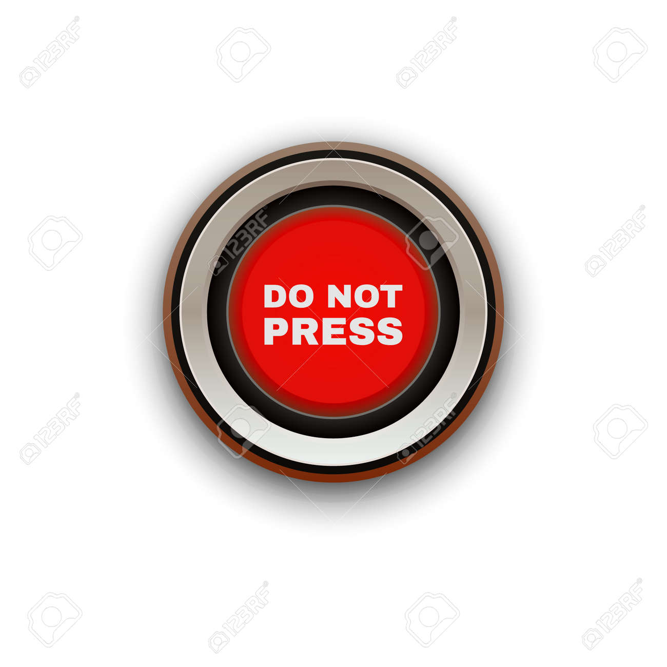 工業用の赤いボタン 押さないでください ベクトル図 のイラスト素材 ベクタ Image