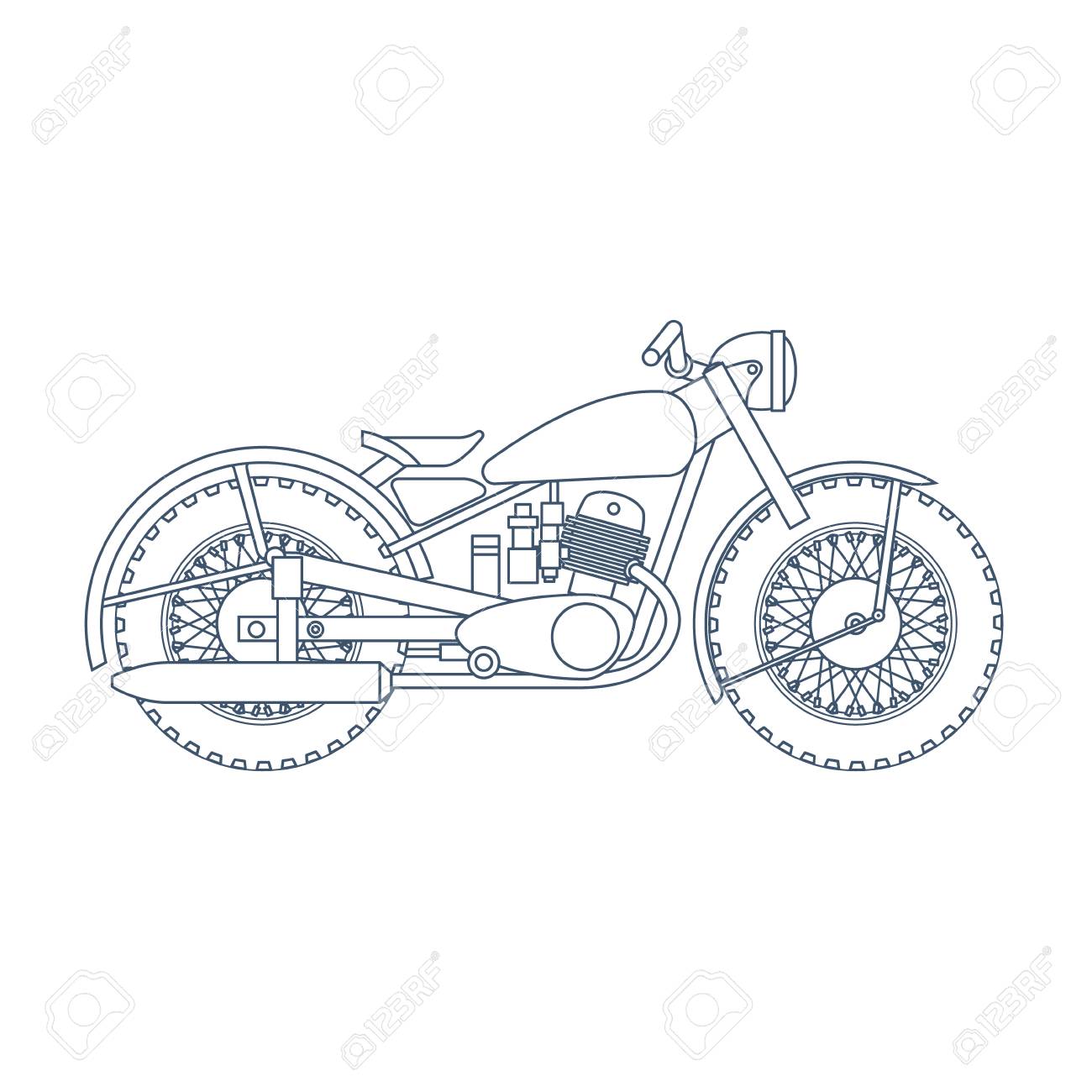 vintage motorcycle design template for bike shop or motorcycle
