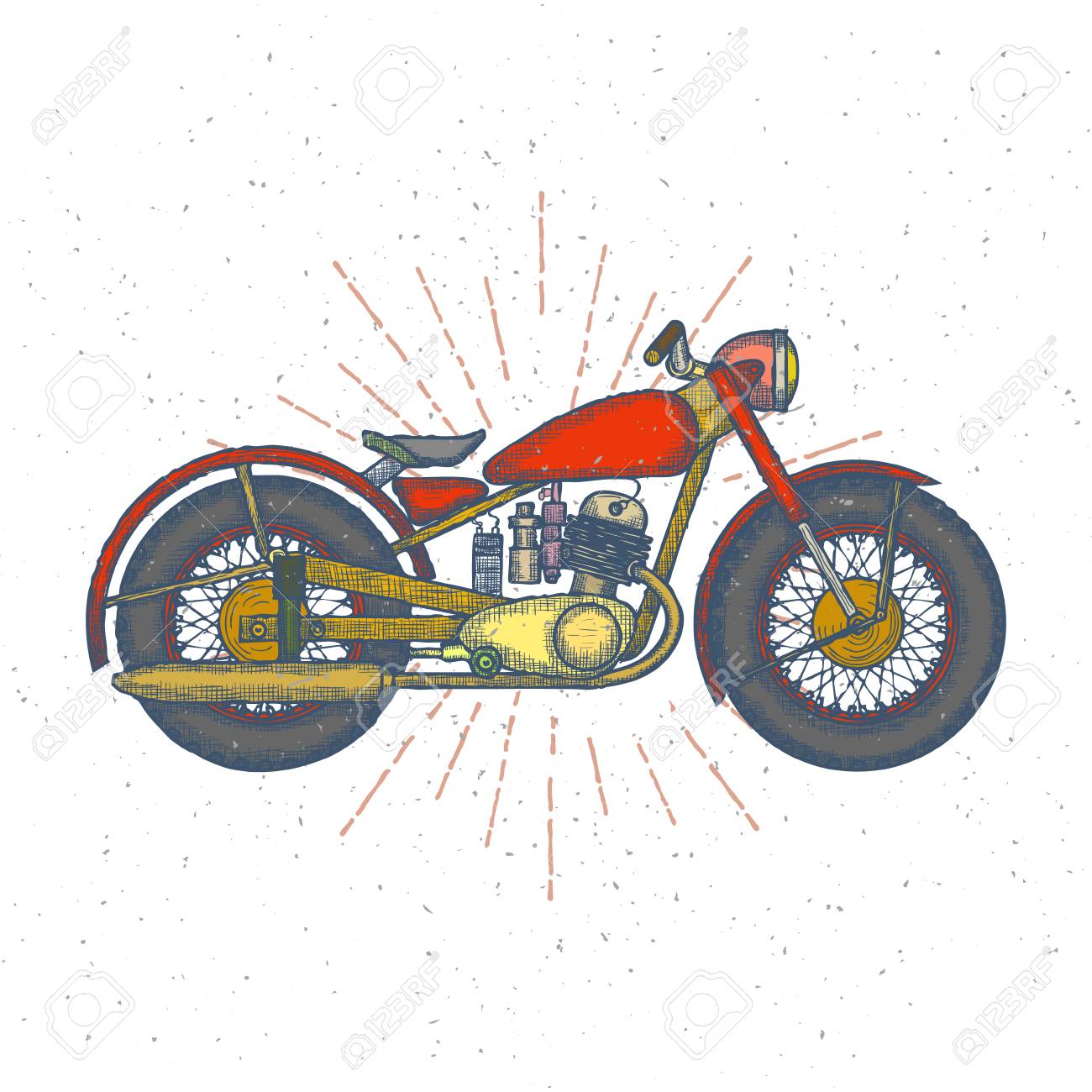 vintage motorcycle design template for bike shop or motorcycle motorcycle template