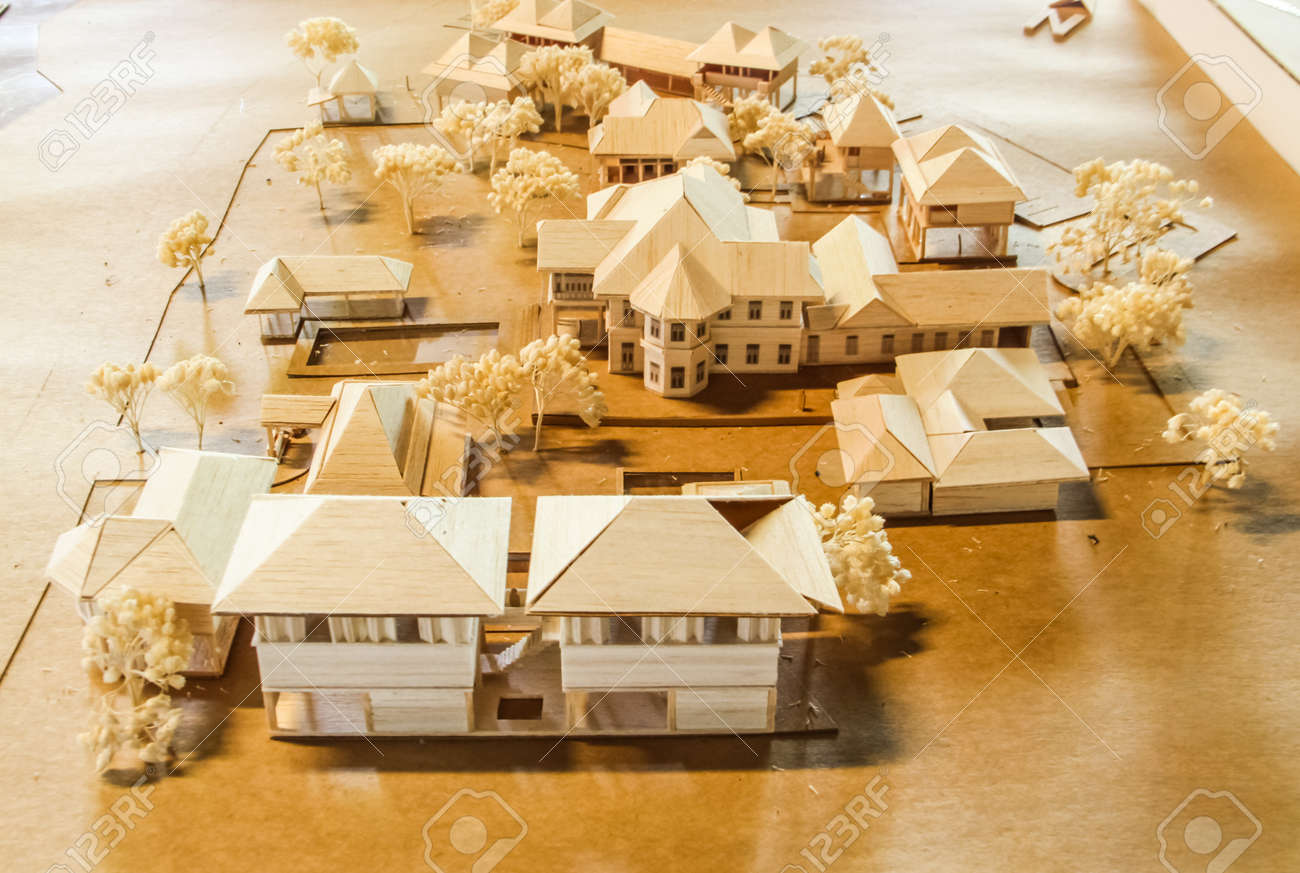 Model house made of paper Model house made of paper