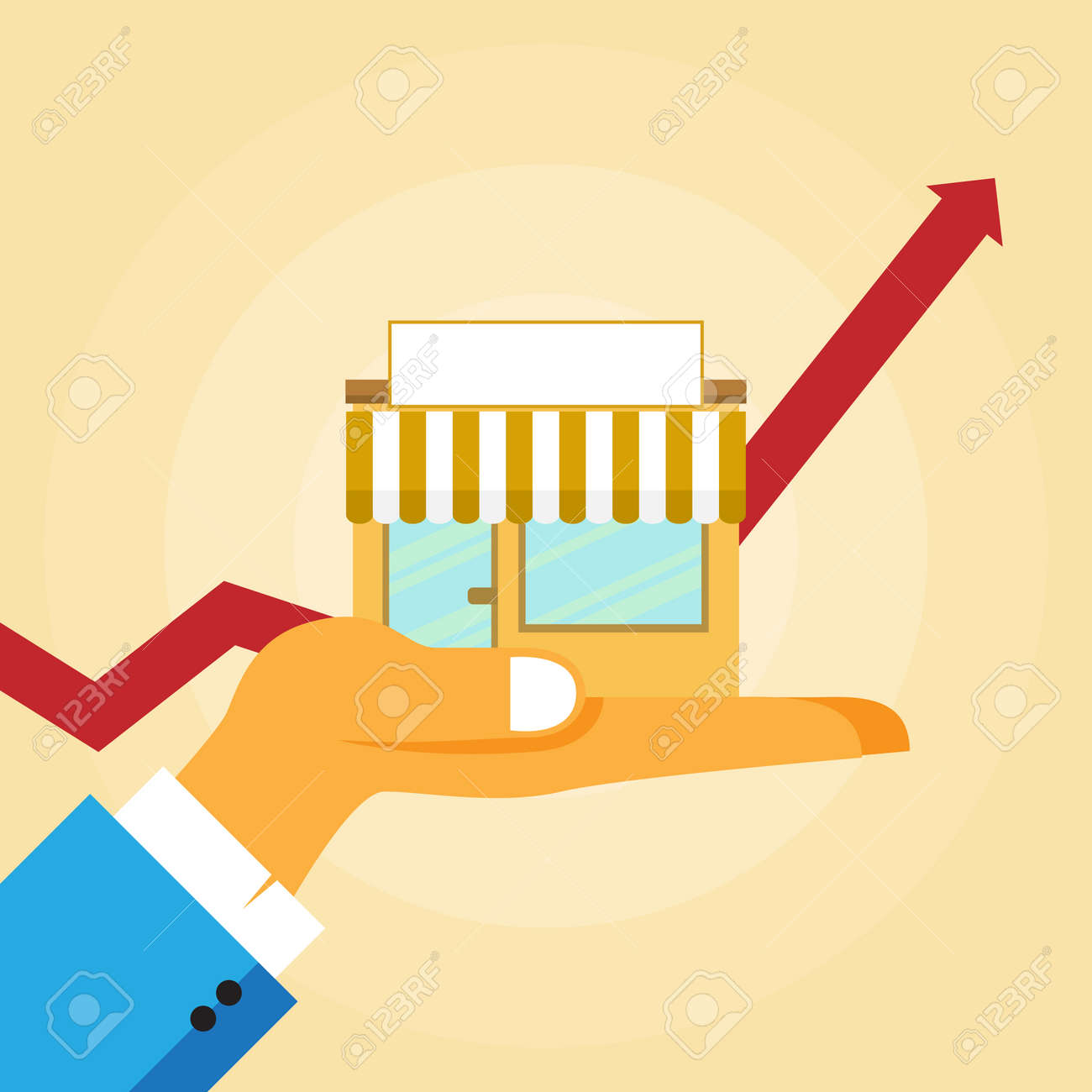 中小企業の成長の概念のベクトル イラスト のイラスト素材 ベクタ Image