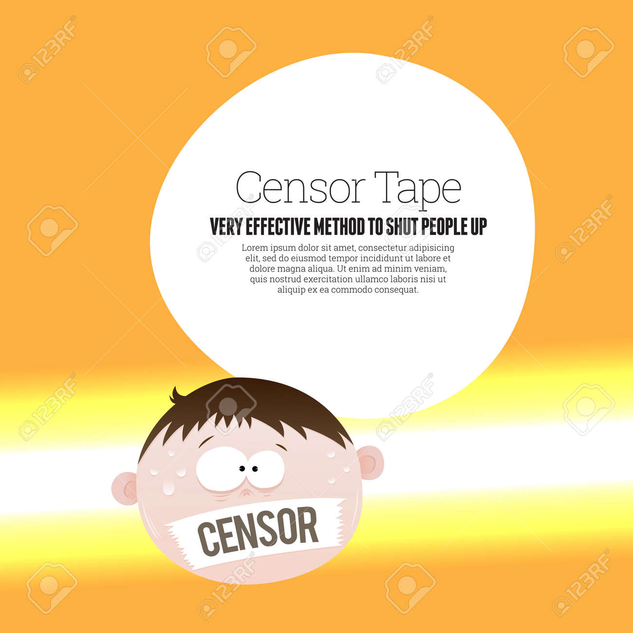 彼の口をシャット ダウンするテープを持つ男の漫画イラスト のイラスト素材 ベクタ Image 彼の口をシャット ダウンするテープを持つ男の漫画イラスト のイラスト素材 ベクタ Image