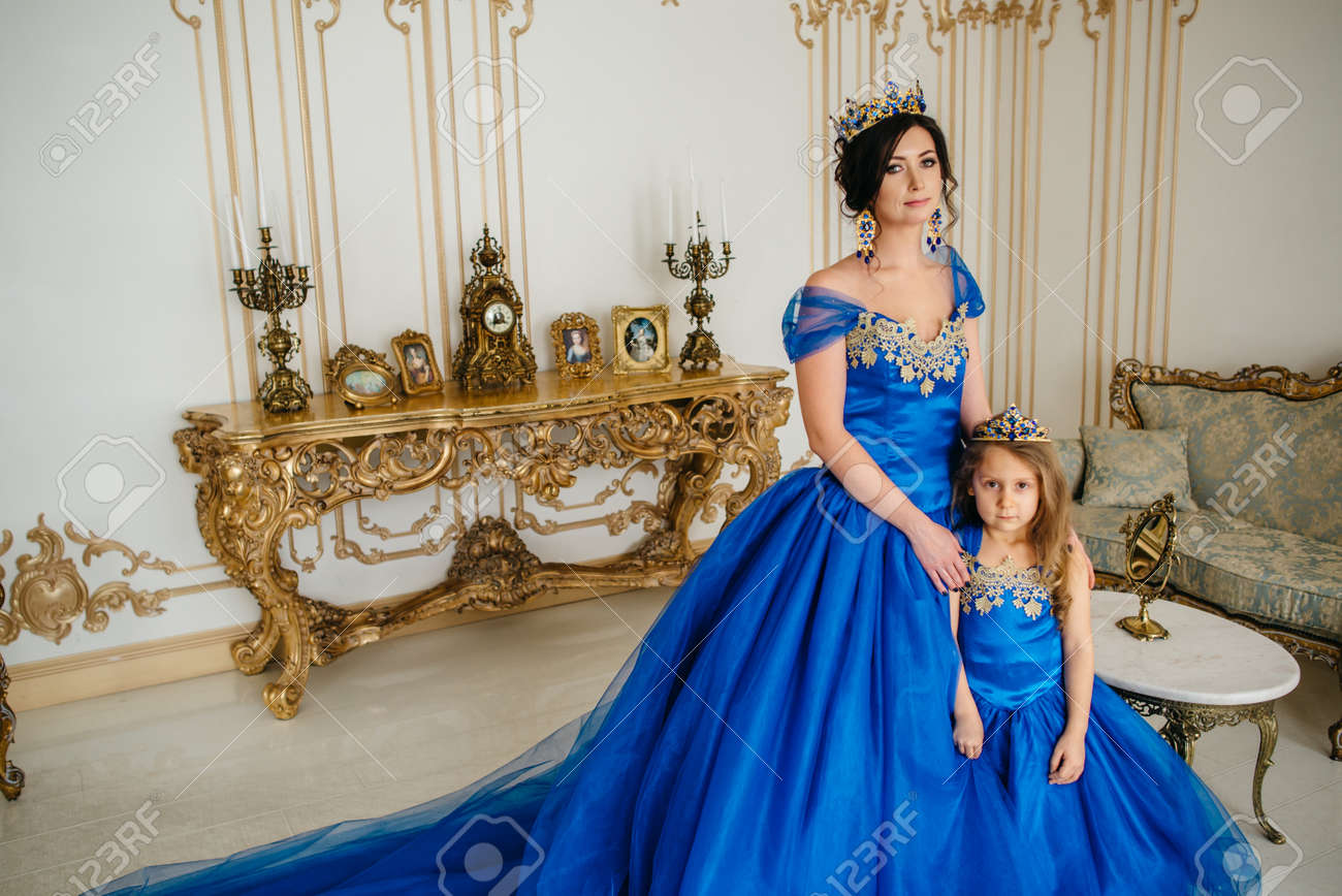 mom and daughter princess dresses