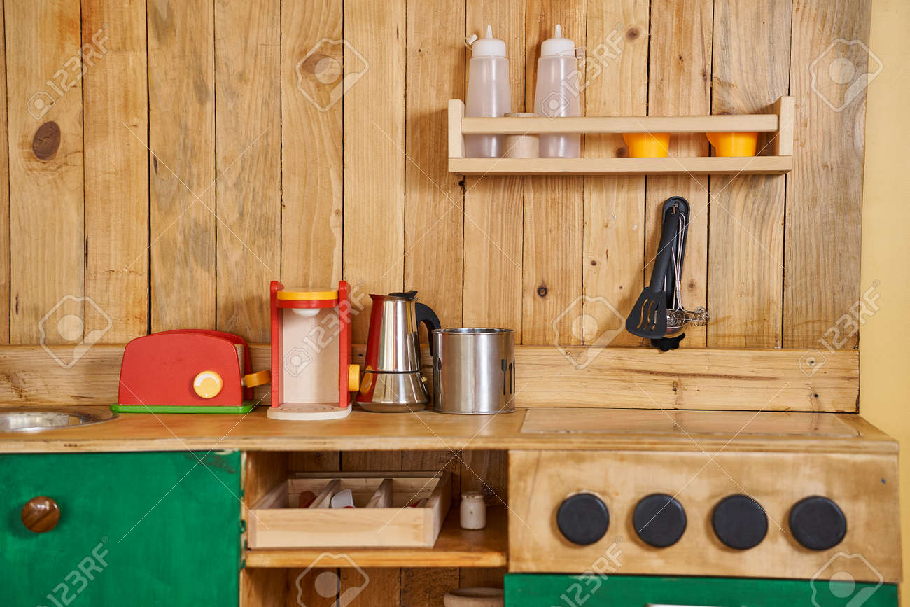 Wooden Kitchen Toy Playset Play Cooking Stock Photo Picture And Royalty Free Image Image 132827126