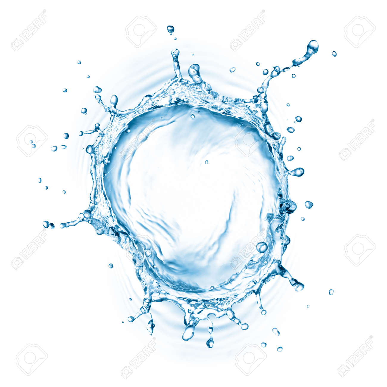 Water Splash With Ripple From Top View Stock Photo Picture And Royalty Free Image Image