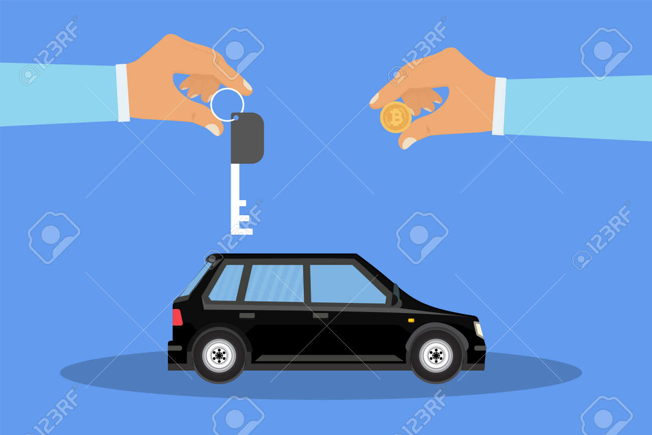 Autokauf Mit Dem Bitcoin-Konzept Mit Einem Autoschlüsselvektor. Schwarzes  Auto, Das Mit Bitcoin Und Zwei Menschlichen Handillustrationen Austauscht.  Autokauf- Und Verkaufskonzept Mit Kryptowährungsvektordesign. Kostenlose  Vektoren und Grafiken 188925210.