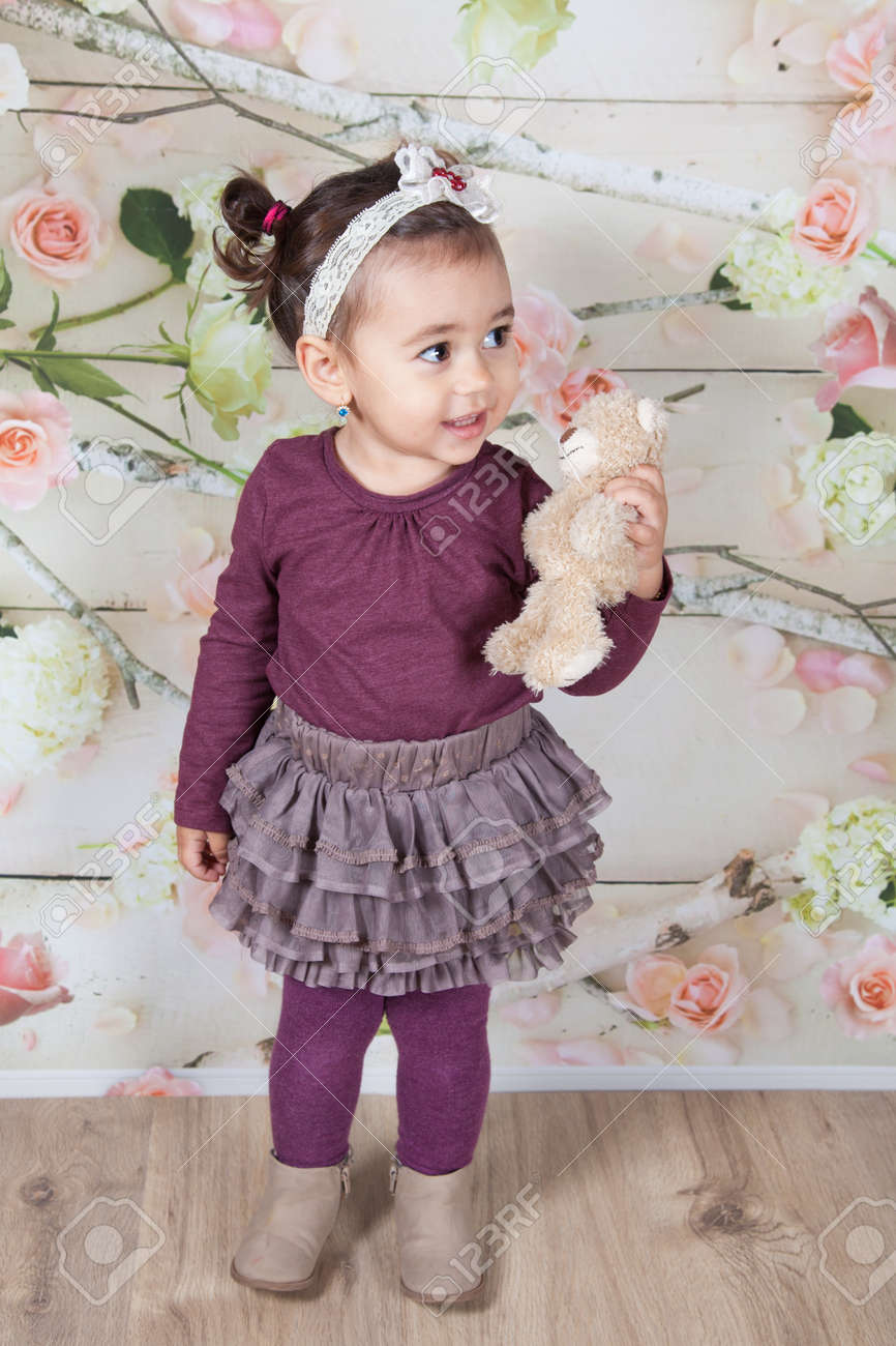 Portrait Of 1 And A Half Gorgeous Baby Girl Indoor Stock Photo Picture And Royalty Free Image Image