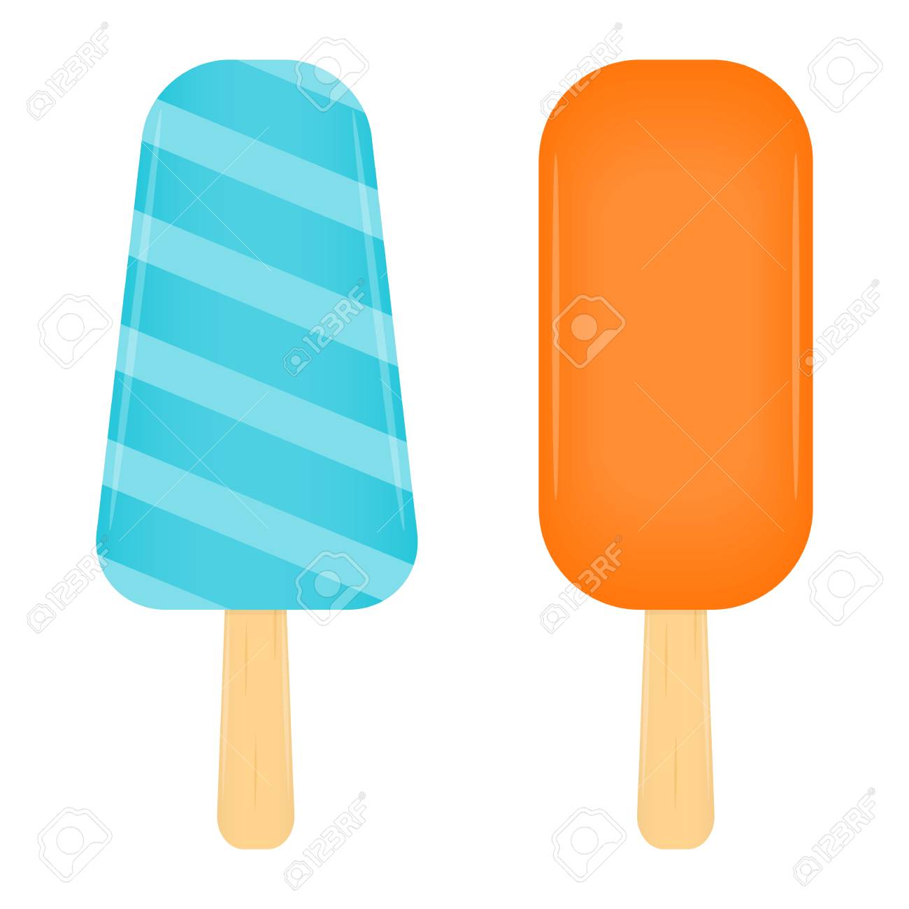 ICE CREAM CLIPART Popsicle and Frozen Dessert Summer Clipart