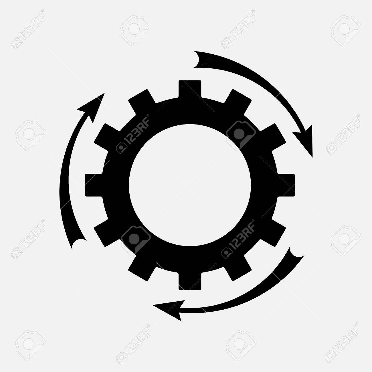 parametres de reglage des icones reglage de l engrenage de travail avec la fleche clip art libres de droits vecteurs et illustration image 81168221