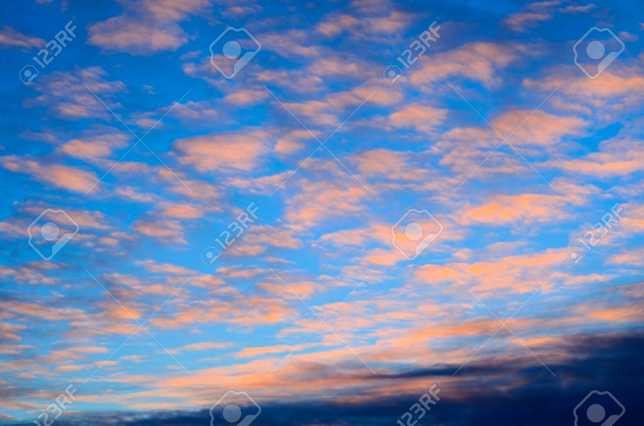 Beautiful Sunset Clouds In Evening Deep Sky Stock Photo Picture And Royalty Free Image Image