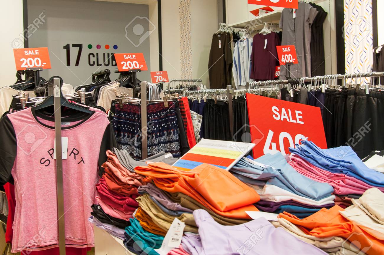 Sell Out The Interior Of The Trading Floor In A Clothing Store Stock Photo Picture And Royalty Free Image Image 121723720