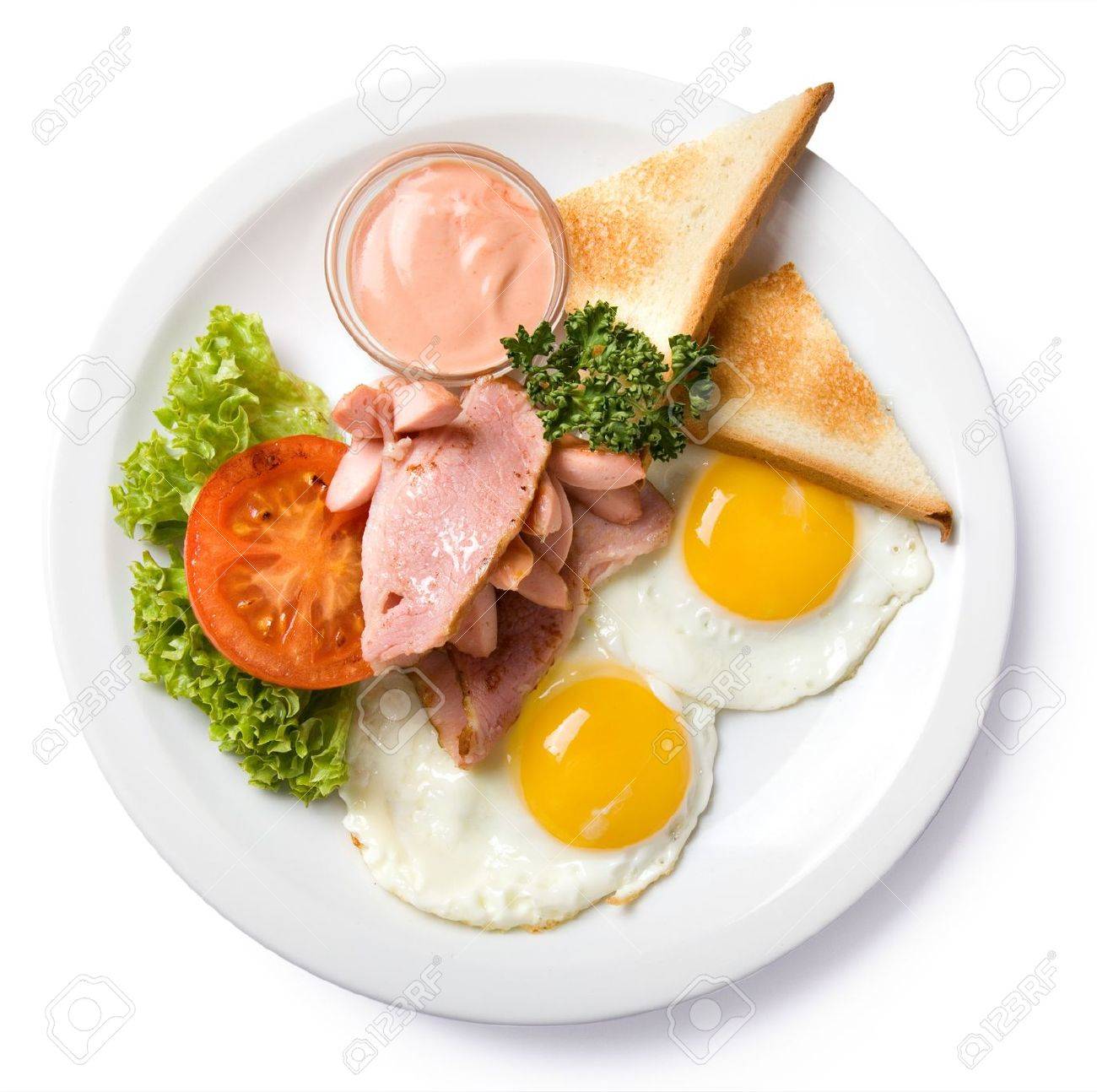 分離したイングリッシュ ブレックファースト平面図 の写真素材 画像素材 Image