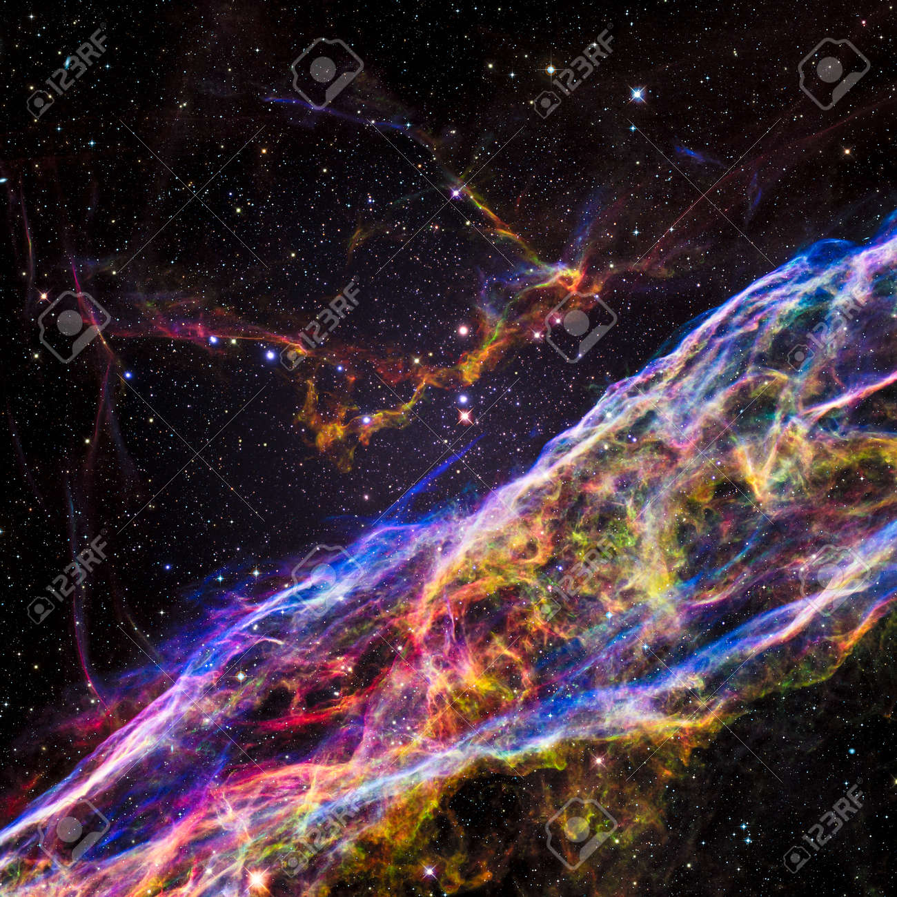 カラフルな宇宙の中の星雲を星します の写真素材 画像素材 Image