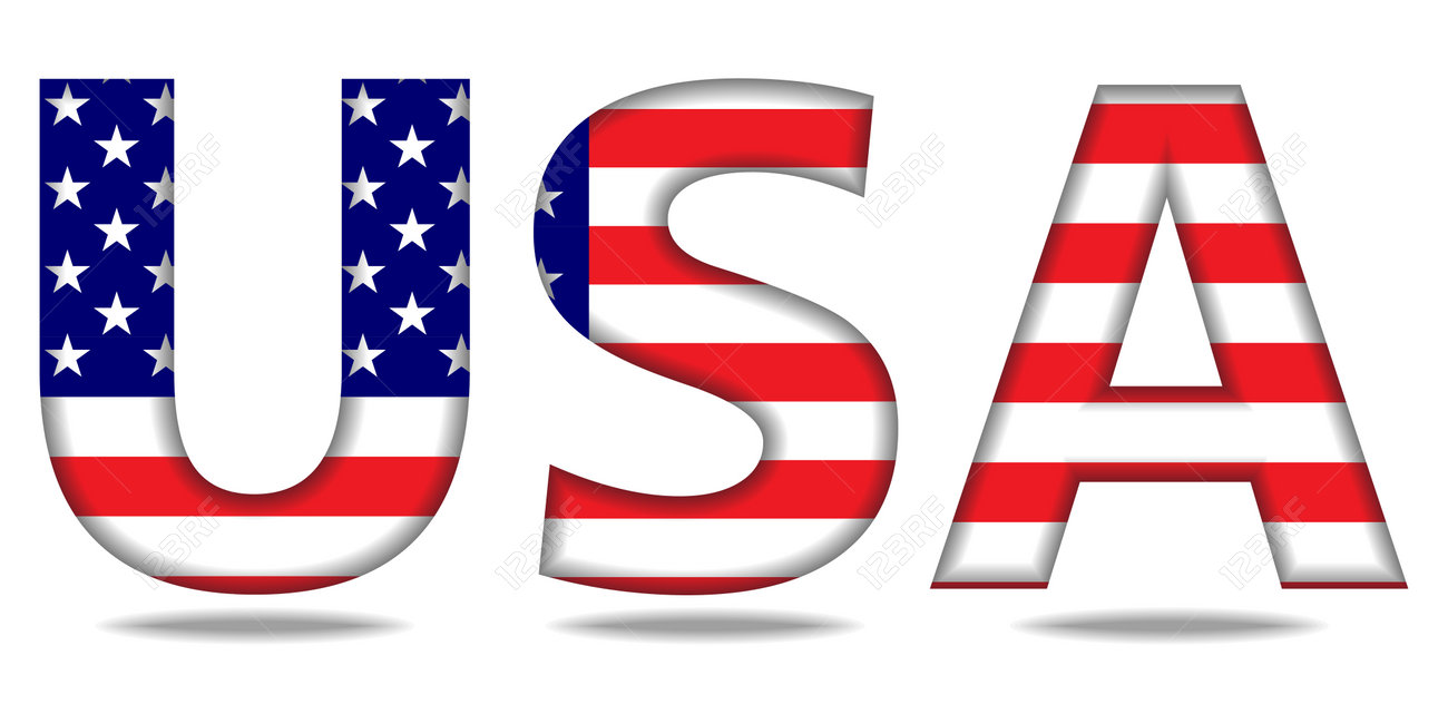 usa letters with american