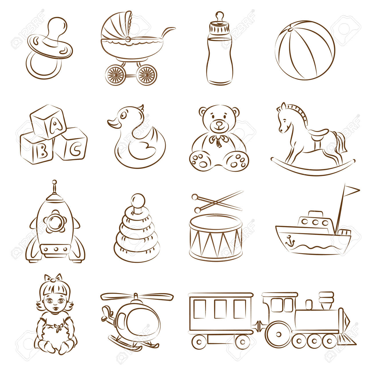 赤ちゃんのおもちゃのイラストのイラスト素材 ベクタ Image