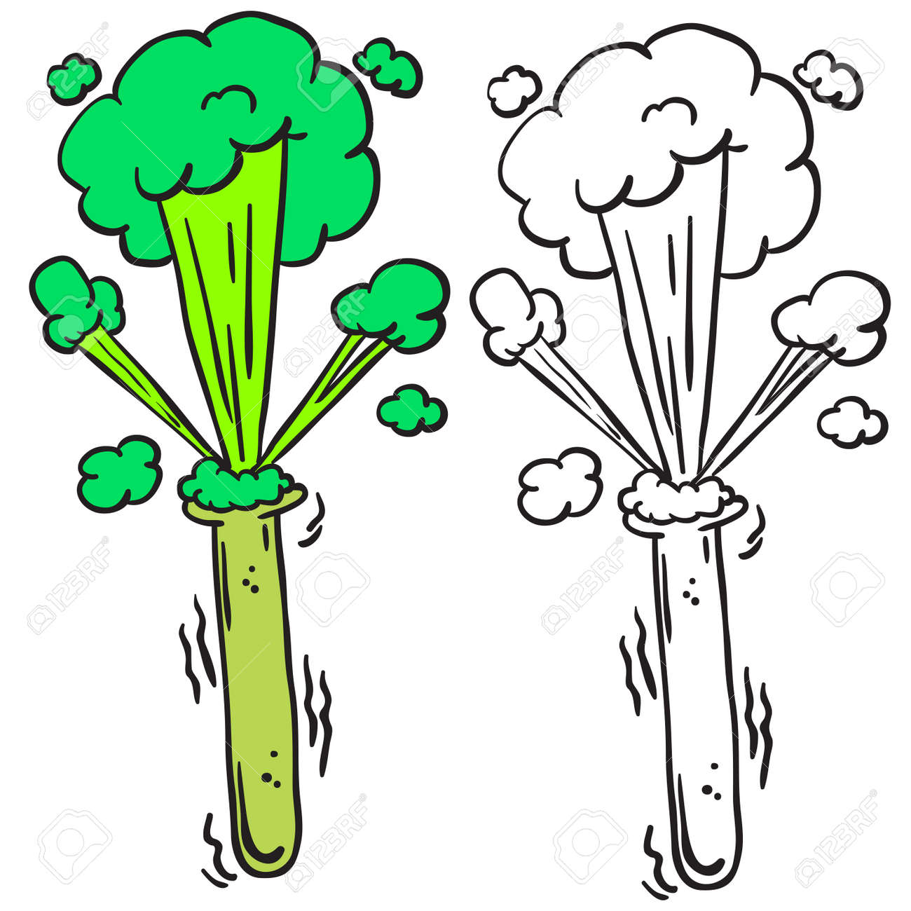 爆発緑試験管漫画のイラスト素材 ベクタ Image