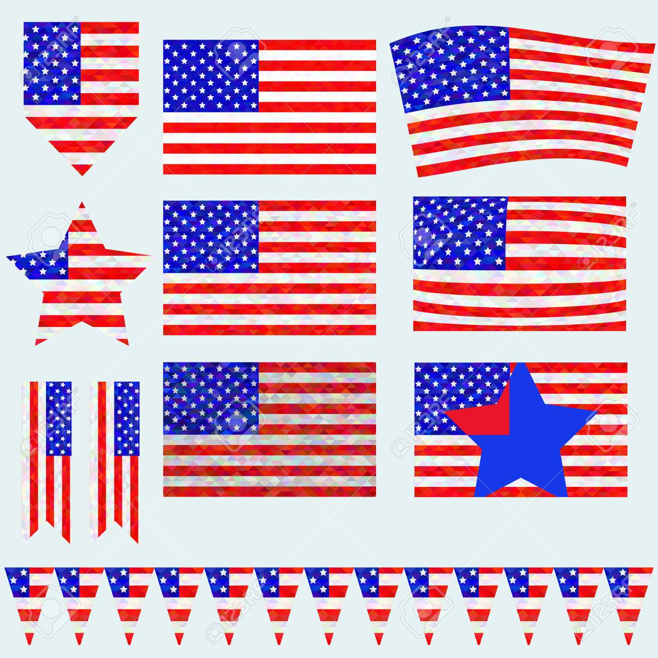 アメリカの国旗 フラグとの変換の種類 のイラスト素材 ベクタ Image
